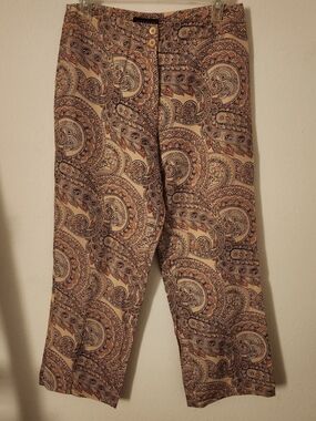Harold's Paisley Chinos in Beige and Brown